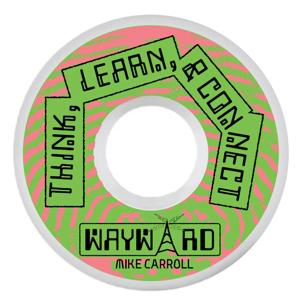 Wayward Funnel Pro - Mike Carroll (White / Green) Skateboard Wheels - 53mm