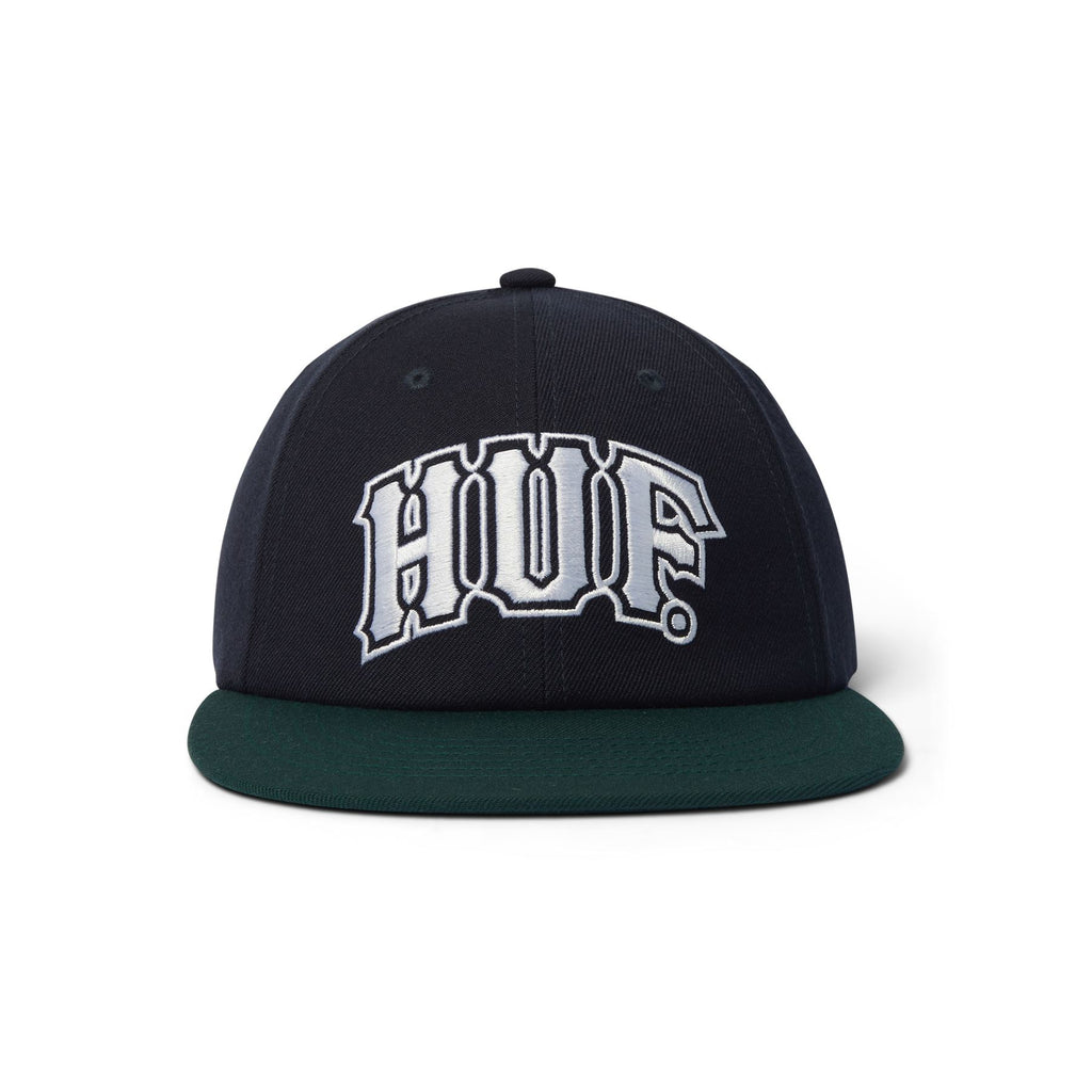 HUF Classic Arch Brushed Snapback (Navy / Green) - One Size
