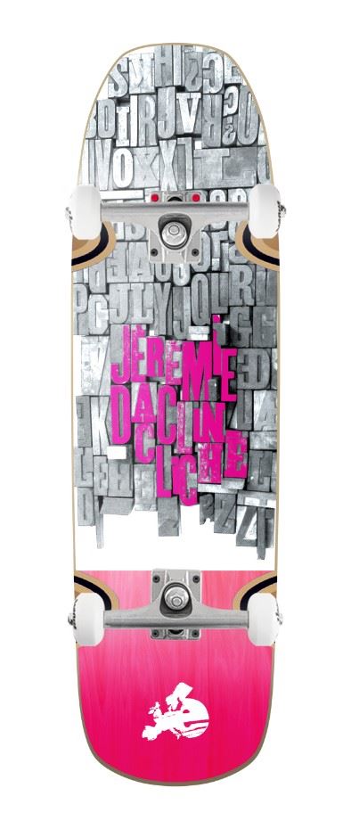 Cliché Gutenberg Daclin White / Pink x Venom Custom Complete Skateboard - 8.5