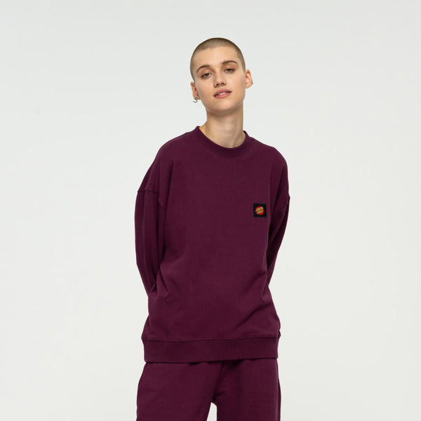 Santa Cruz Crew Classic Label Crew - Beetroot - Skatewarehouse.co.uk