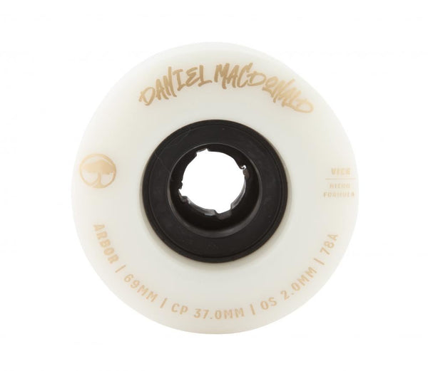 Arbor Signature Skateboard Wheels Vice Daniel MacDonald 78a - White - Skatewarehouse.co.uk
