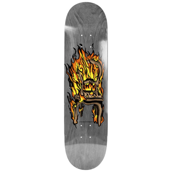 Jacuzzi Unlimited Chair on Fire Twin Tail art EX7 Grey Skateboard Deck - 8.5