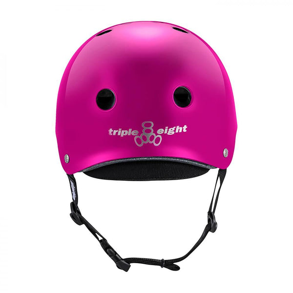 Triple Eight Helmet Deep Cover - Pink Gloss - Skatewarehouse.co.uk