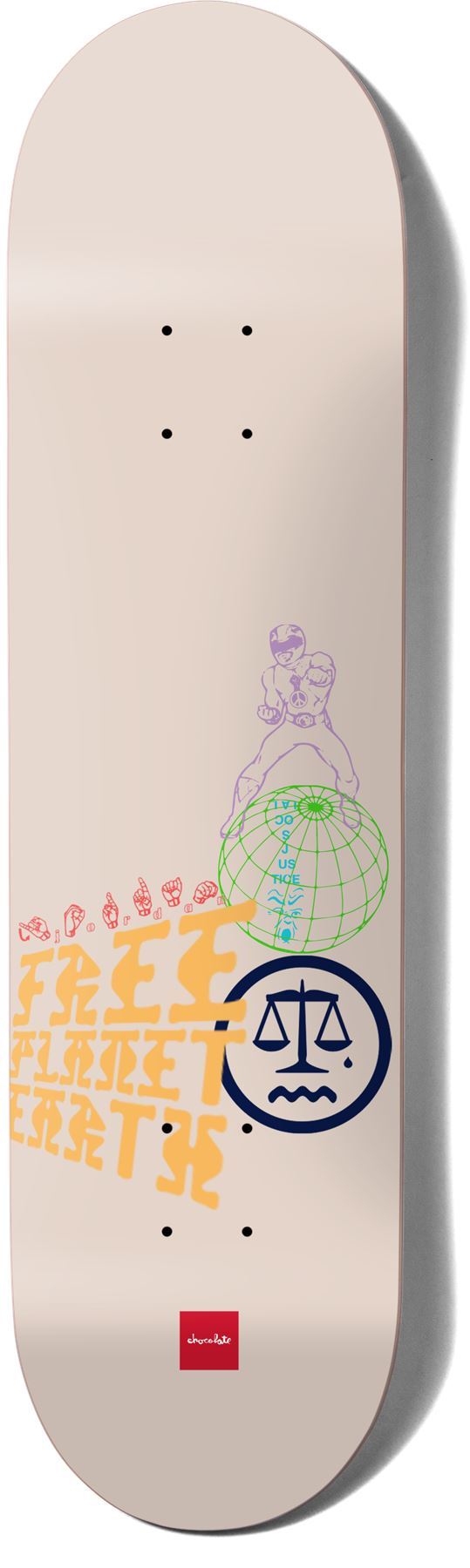 Chocolate Free Planet Earth Jordan Trahan x Venom Custom Complete Skateboard - 8.25