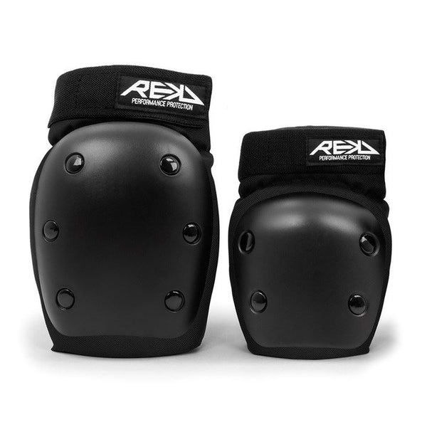 REKD Youth Heavy Duty Double Pad Set - Black / Black