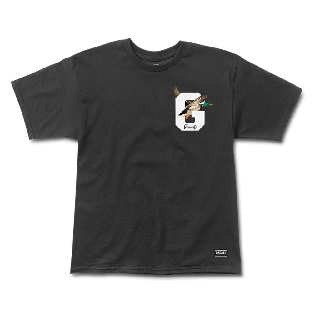 Grizzly Duck Season Tee Black - Skatewarehouse.co.uk