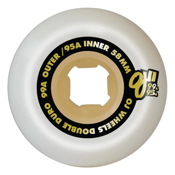OJ Skateboard Wheels 58mm Double Duro Gum Mini - Gum - Skatewarehouse.co.uk