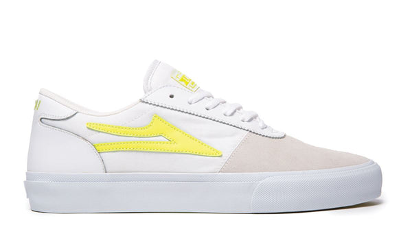 Lakai Manchester Skate Shoes - White / Neon - Skatewarehouse.co.uk