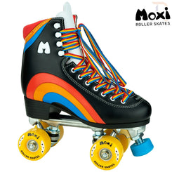Moxi Skates Rainbow Black Size Quad Skates - Skatewarehouse.co.uk