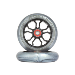 Grit 10R 110mm Black / Silver Metallic (Pair) Scooter Wheels