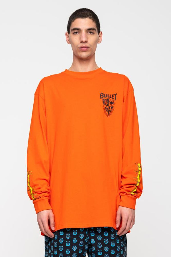 Santa Cruz Longsleeve T-Shirt Bullet 66 L/S T-Shirt - Red Glow - Skatewarehouse.co.uk