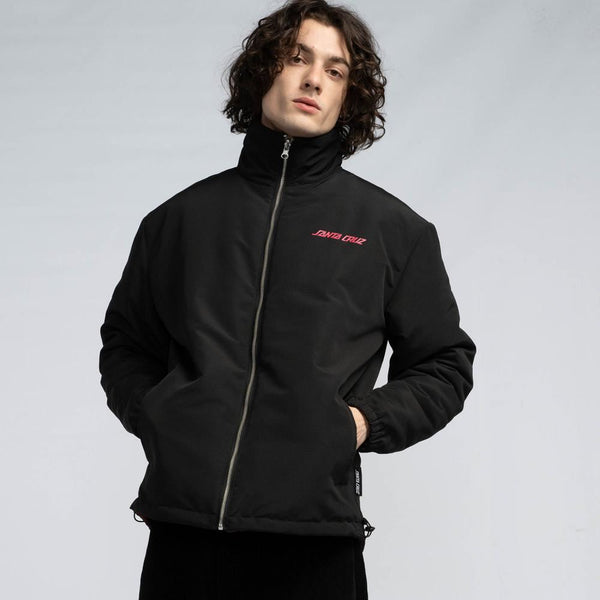 Santa Cruz Jacket Mimic Reversible - Black / Brick - Skatewarehouse.co.uk