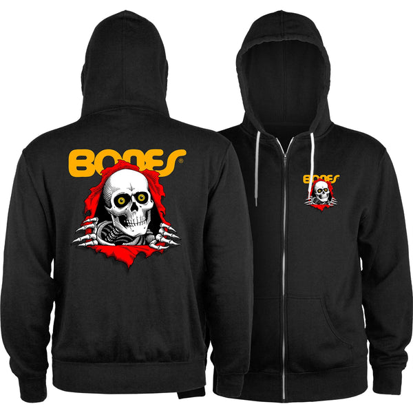 Powell-Peralta™ Ripper • Lightweight Zipped Hoody • Black - Skatewarehouse.co.uk