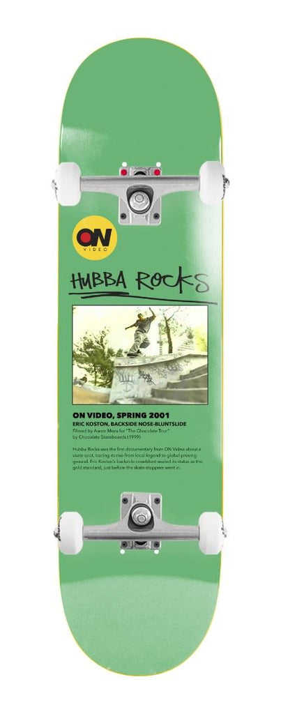 On Video Hubba Rocks EX7 Green x Venom Custom Complete Skateboard - 8.375"