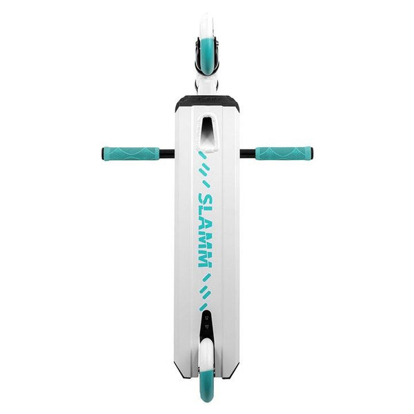 Slamm Classic Mini Pro Stunt Scooter - One Size White / Mint Bundle