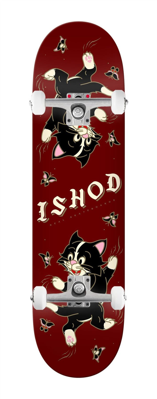 Real Ishod Kitten Scratch Twin Tail (Burgundy) x Venom Custom Complete Skateboard - 8.25