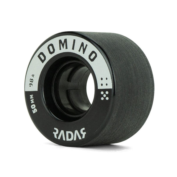 Radar (4) - Domino- Black / Silver - 50 x / 98A Skateboard Wheels - 31mm