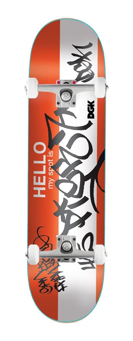 DGK 'My Spot Is Pier 7' Orange x Venom Custom Complete Skateboard - 8.375