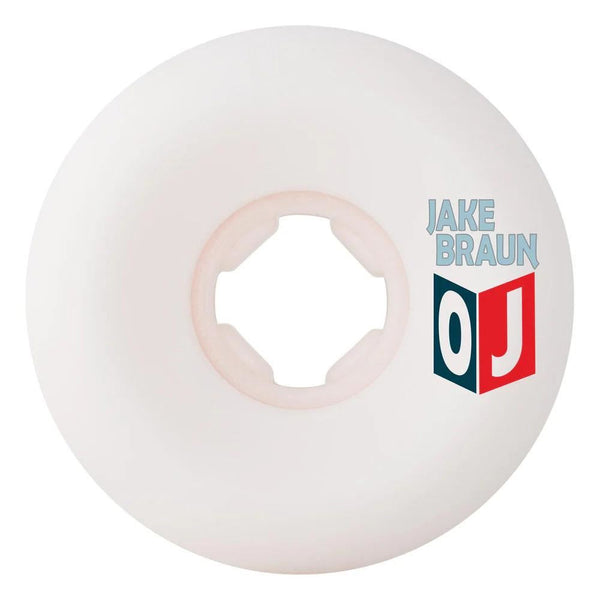 OJ Skateboard Wheels 56mm Jake Braun Wolf Elite - White - Skatewarehouse.co.uk