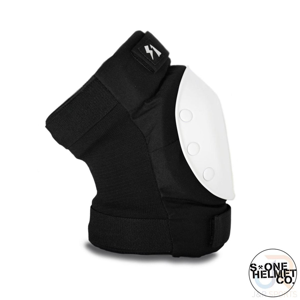S1 Park Knee Pads - Black w / White Caps
