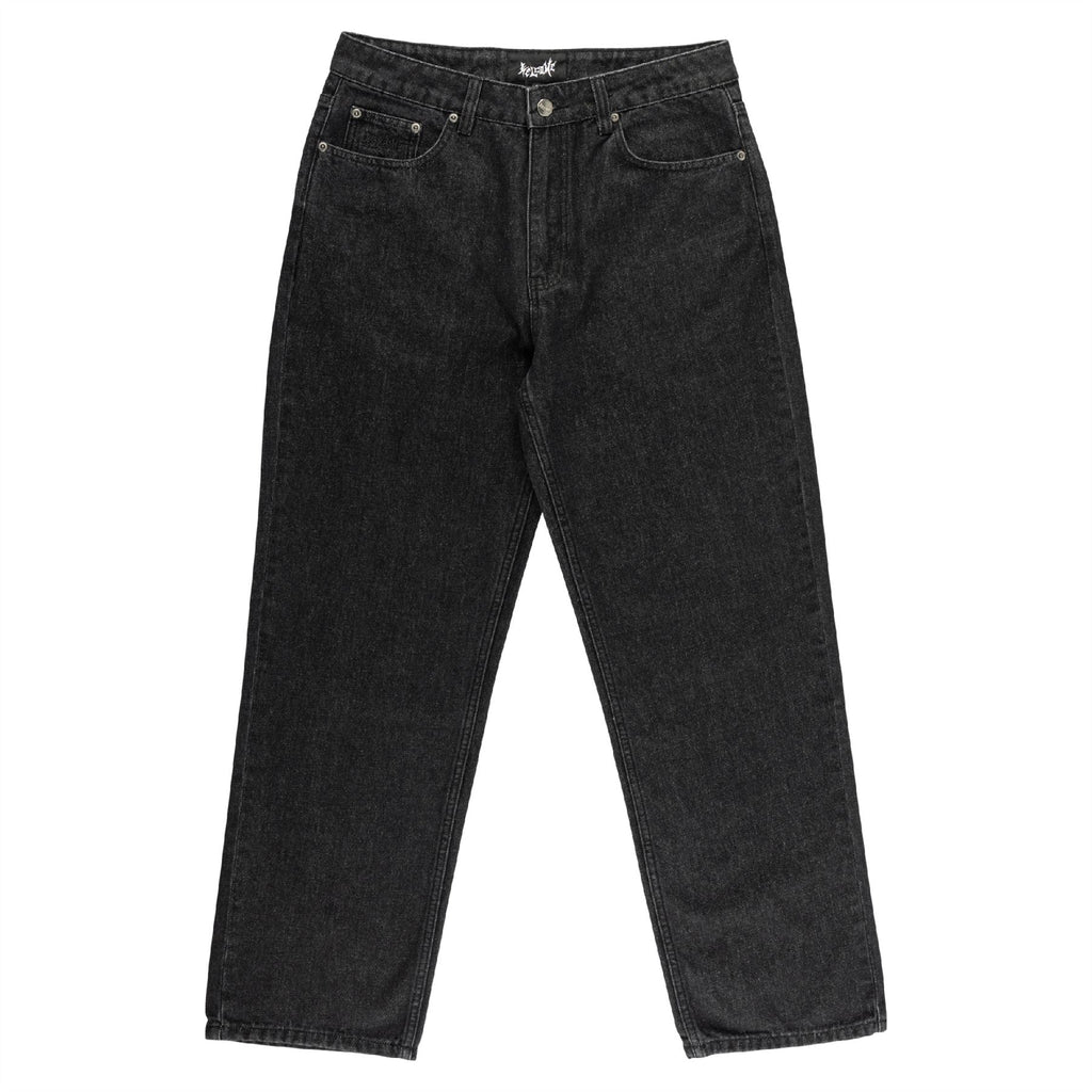 Welcome Skateboards Immortal Loose Straight Leg Denim (Washed Black) Apparel - UK 30