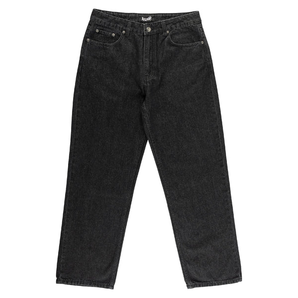 Welcome Skateboards Immortal Loose Straight Leg Denim (Washed Black) Apparel - UK 30