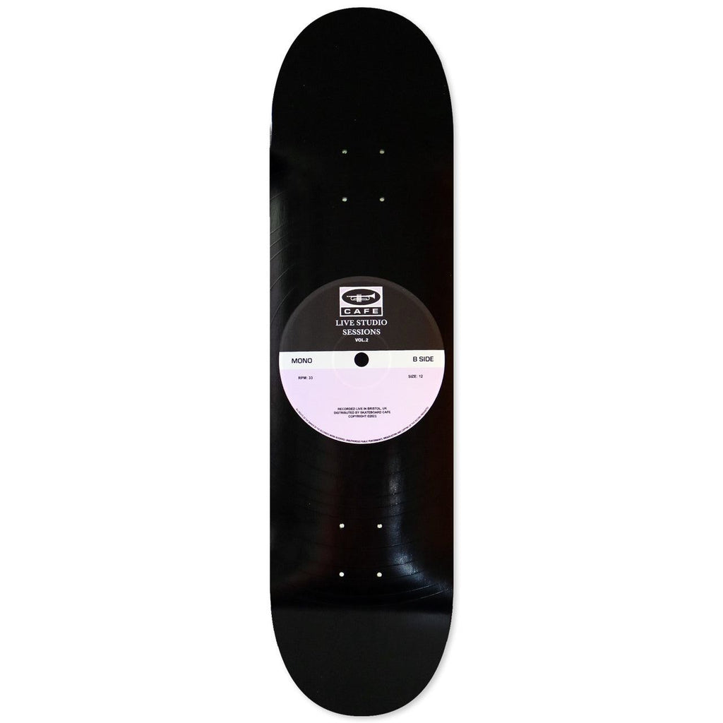 Skateboard Cafe (Black/Lavender) Skateboard Deck - 8.0"