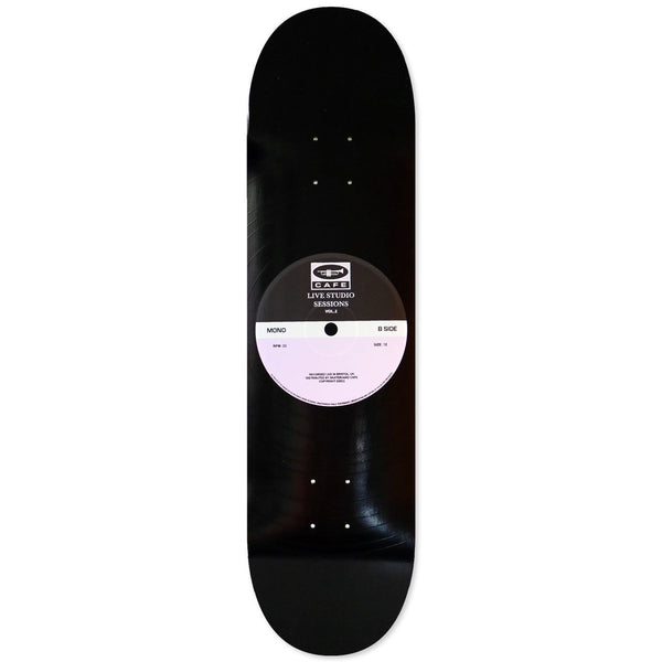 Skateboard Cafe (Black/Lavender) Skateboard Deck - 8.0
