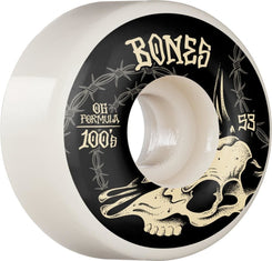 Bones Desert Skull V4 100s Wide Skateboard Wheels 100a - 55mm - OUTLET - Skatewarehouse.co.uk