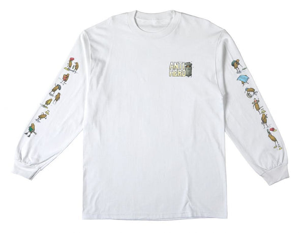 AntiHero L/S T-Shirt Roached Out - White / Multi Color Prints - Skatewarehouse.co.uk