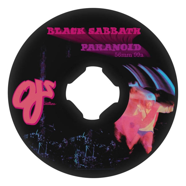 OJ Skateboard Wheels Black Sabbath Paranoid 99a - Black - Skatewarehouse.co.uk