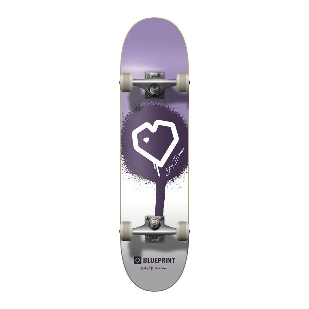Blueprint x Sky Brown x MLSL Collab Guest Purple Complete Skateboard - 7.75"