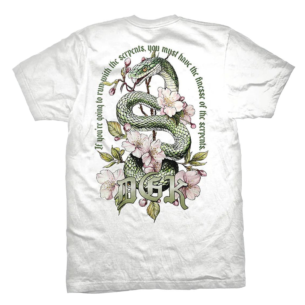 DGK Serpent Tee White - Skatewarehouse.co.uk