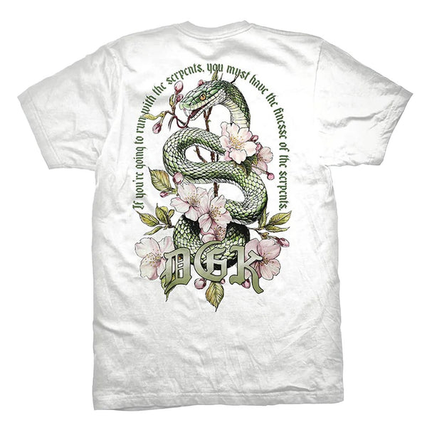 DGK Serpent Tee White - Skatewarehouse.co.uk