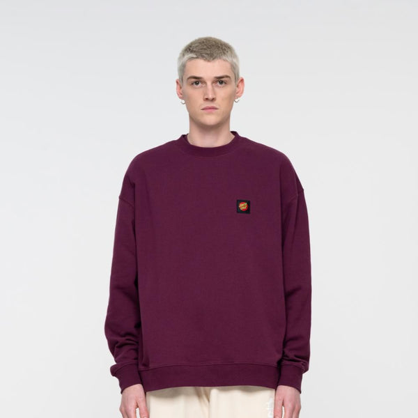 Santa Cruz Crew Classic Label Crew - Beetroot - Skatewarehouse.co.uk