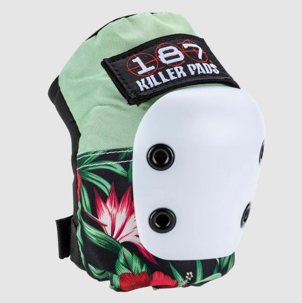 187 Killer Pads Jr. Six Pack Set Hibiscus - Pink / Green / Black - Skatewarehouse.co.uk
