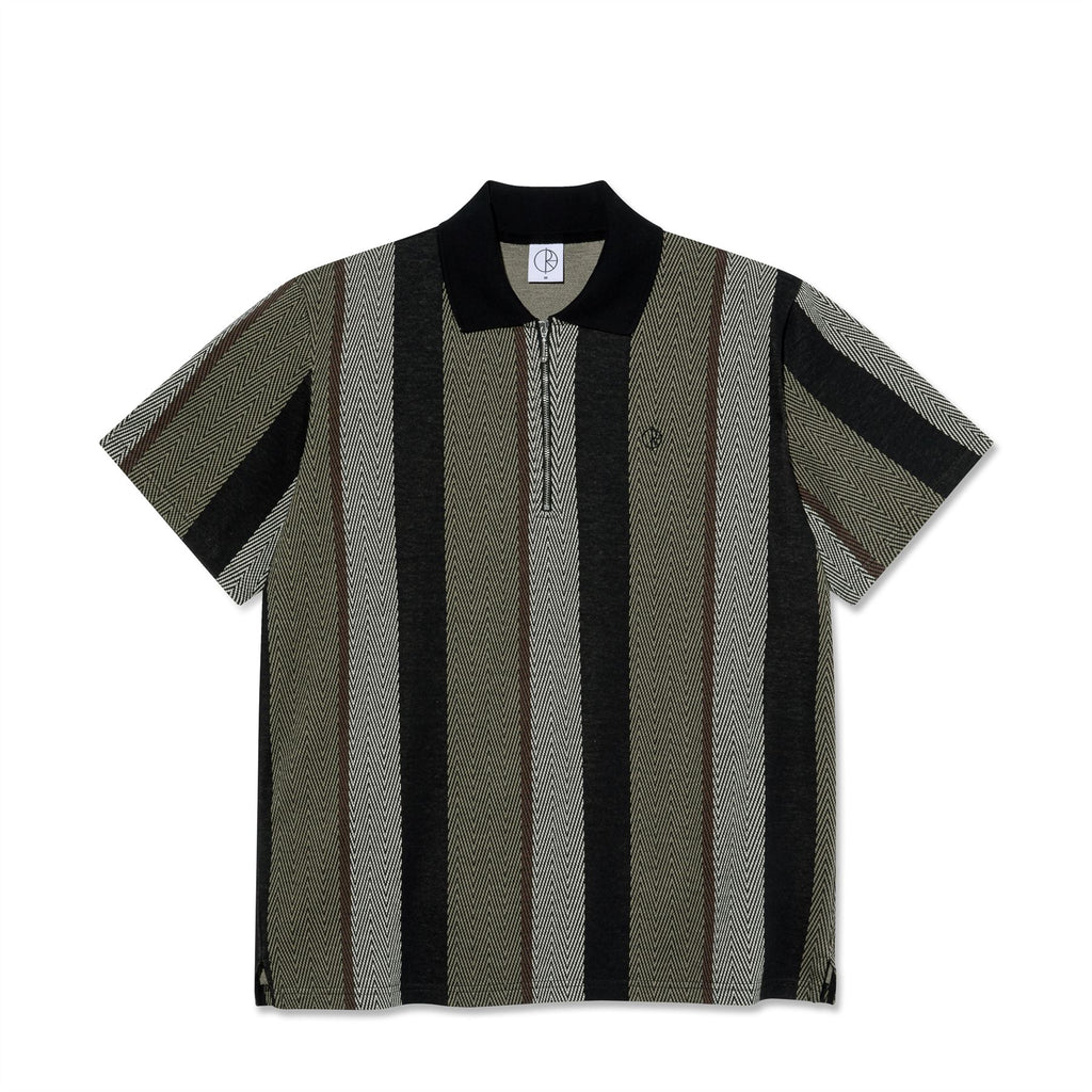 Polar Skate Co Jacques Polo Shirt | Herringbone (Khaki Green) - M