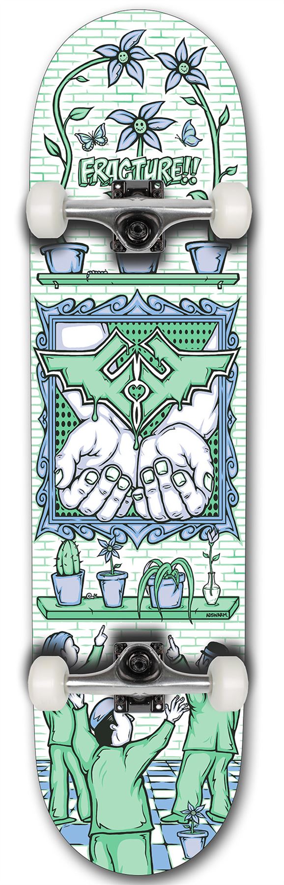 Fracture x Adswarm Complete Skateboard 8.0
