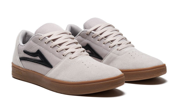 Lakai Brighton White Gum Suede Skate Shoes - Skatewarehouse.co.uk