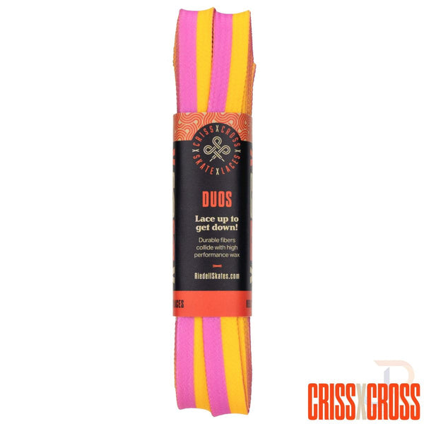 Criss Cross X Derby Laces - Duo - Pink / Yellow - 90