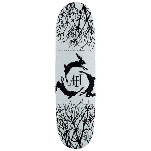 Welcome Skateboards Decemberunderground on Son of Boline (White Glitter) Skateboard Deck - 8.8