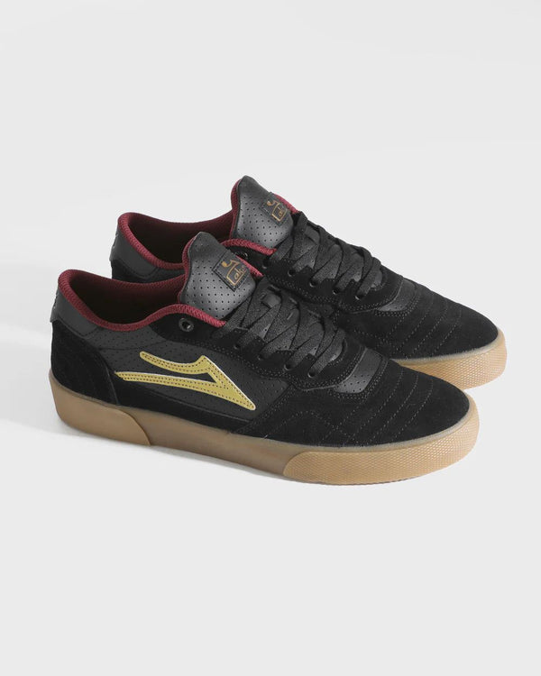 Lakai Cambridge Skate Shoes Bastien- Black - Skatewarehouse.co.uk