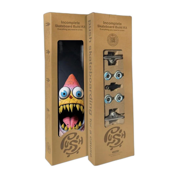 Push Sharky Big FP Incomplete Black Skateboard Deck - 8.0