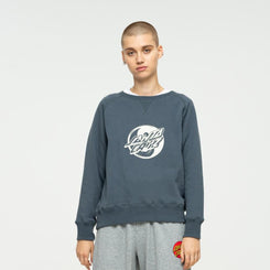 Santa Cruz Womens Crew Yin Yang Dot Front Crew - Pewter - Skatewarehouse.co.uk