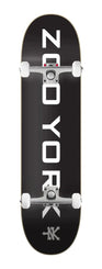 Zoo York OG 95 Logo Block Black / White / Grey x Venom Custom Complete Skateboard - 7.3"
