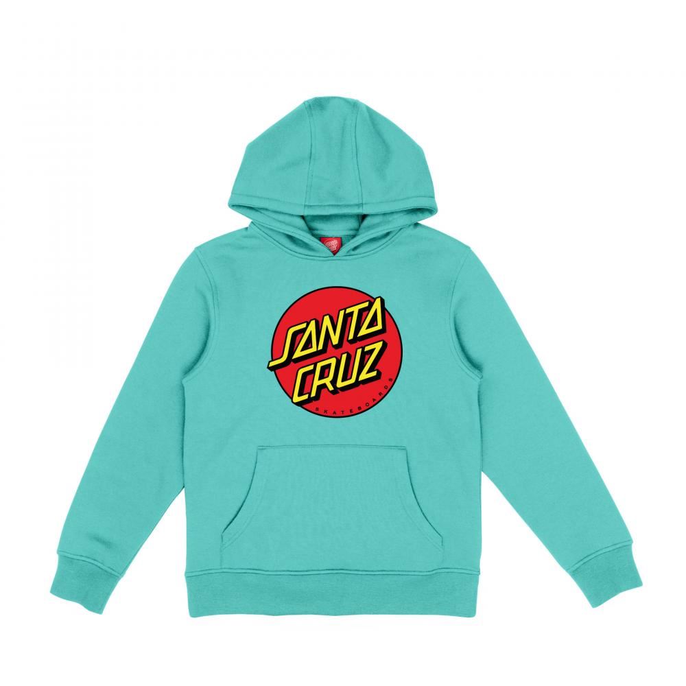 Santa Cruz Youth Hood Youth Classic Dot Hood - Pool Blue - Skatewarehouse.co.uk