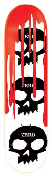 Zero Skateboard Skull Blood White Black Red x Venom Custom Complete Skateboard - 8.125