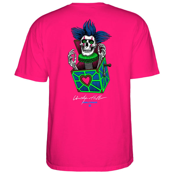 Powell-Peralta™ Chris Hiett • Skull • Tee • Hot Pink - Skatewarehouse.co.uk