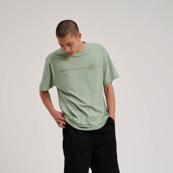 Santa Cruz T-Shirt Tonal Opus Dot Stripe T-Shirt - Moon Rock - Skatewarehouse.co.uk