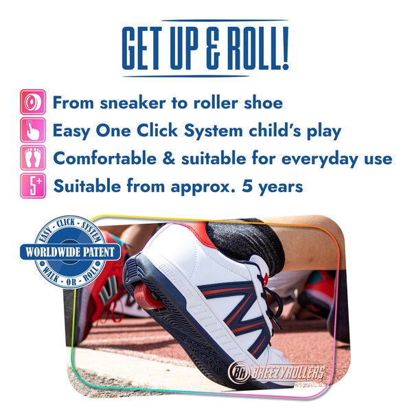 Breezy Rollers Classic - White / Navy / Red - Skatewarehouse.co.uk